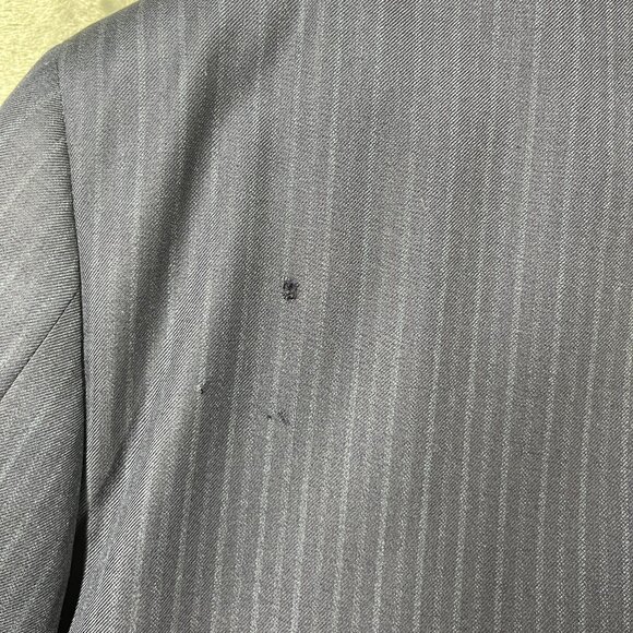 Canali Jerome's Blazer Men Size 54R Blue Pinstripe Pure Wool Lightweight Classic - Picture 10 of 10